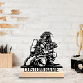 Custom Firefighter Tribute Sign — Personalized Name Plaque