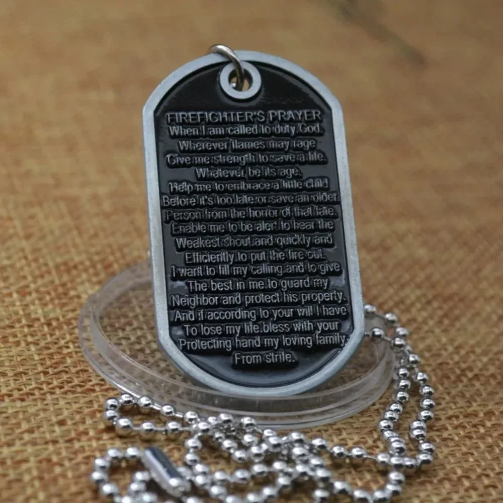 Firefighter Dog Tag — Thin Red Line Tribute