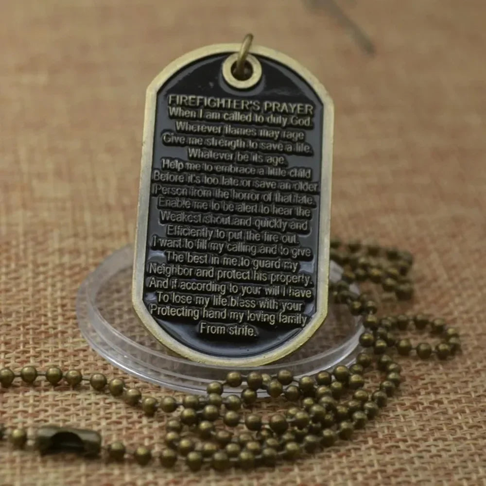 Firefighter Dog Tag — Thin Red Line Tribute