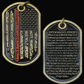 Firefighter Dog Tag — Thin Red Line Tribute
